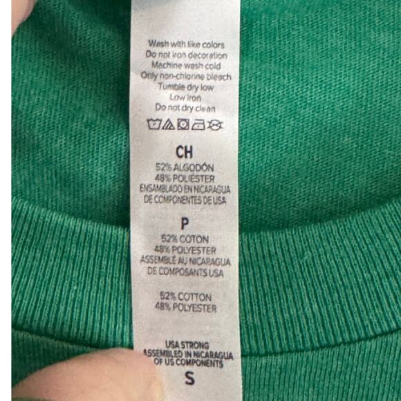 CANVAS New Kelly Green "Sorry About My Irish Goodbye" Graphic Tee Size S - Picture 4 of 5